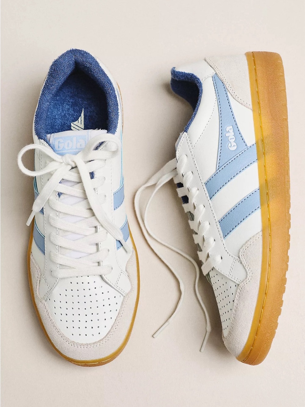 Gola Eagle '86 Sneakers White/Air/Moonlight/Gum ~ Size 7 US/38 Eur